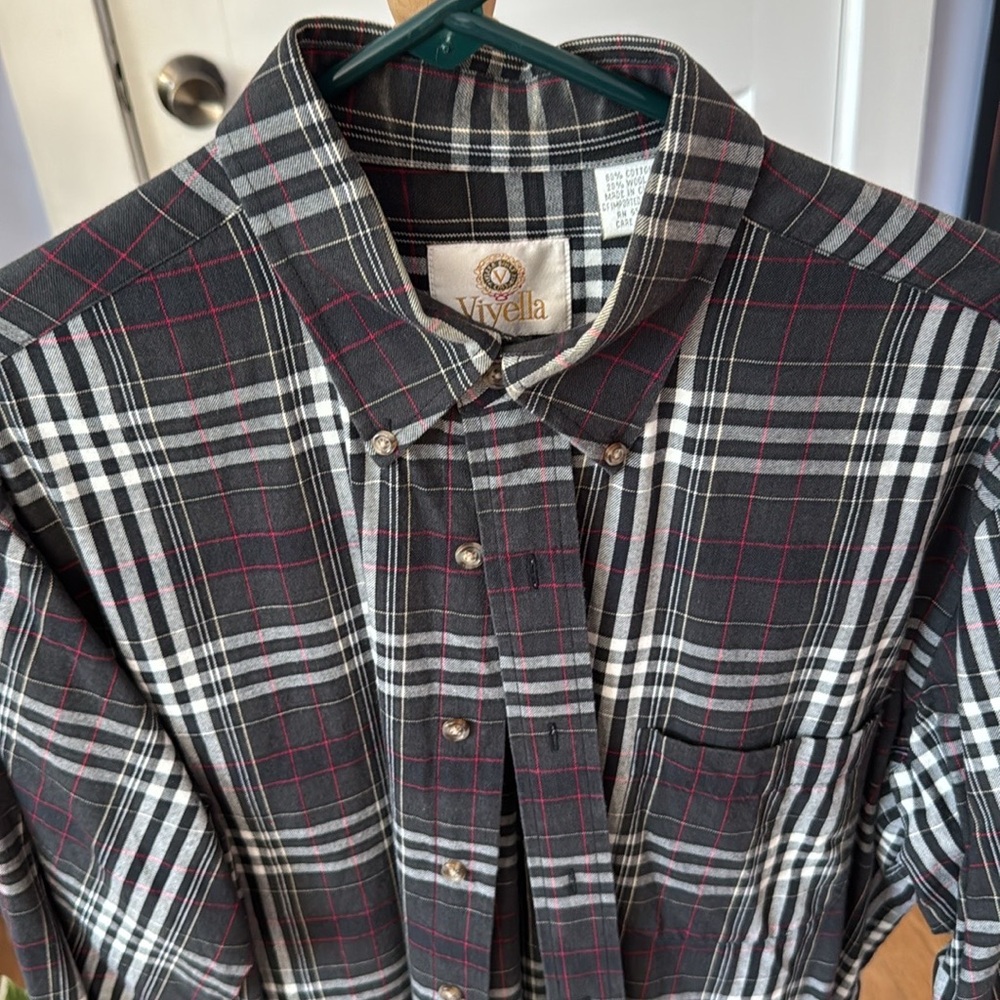 Men's Black Plaid Shirt from Viyella